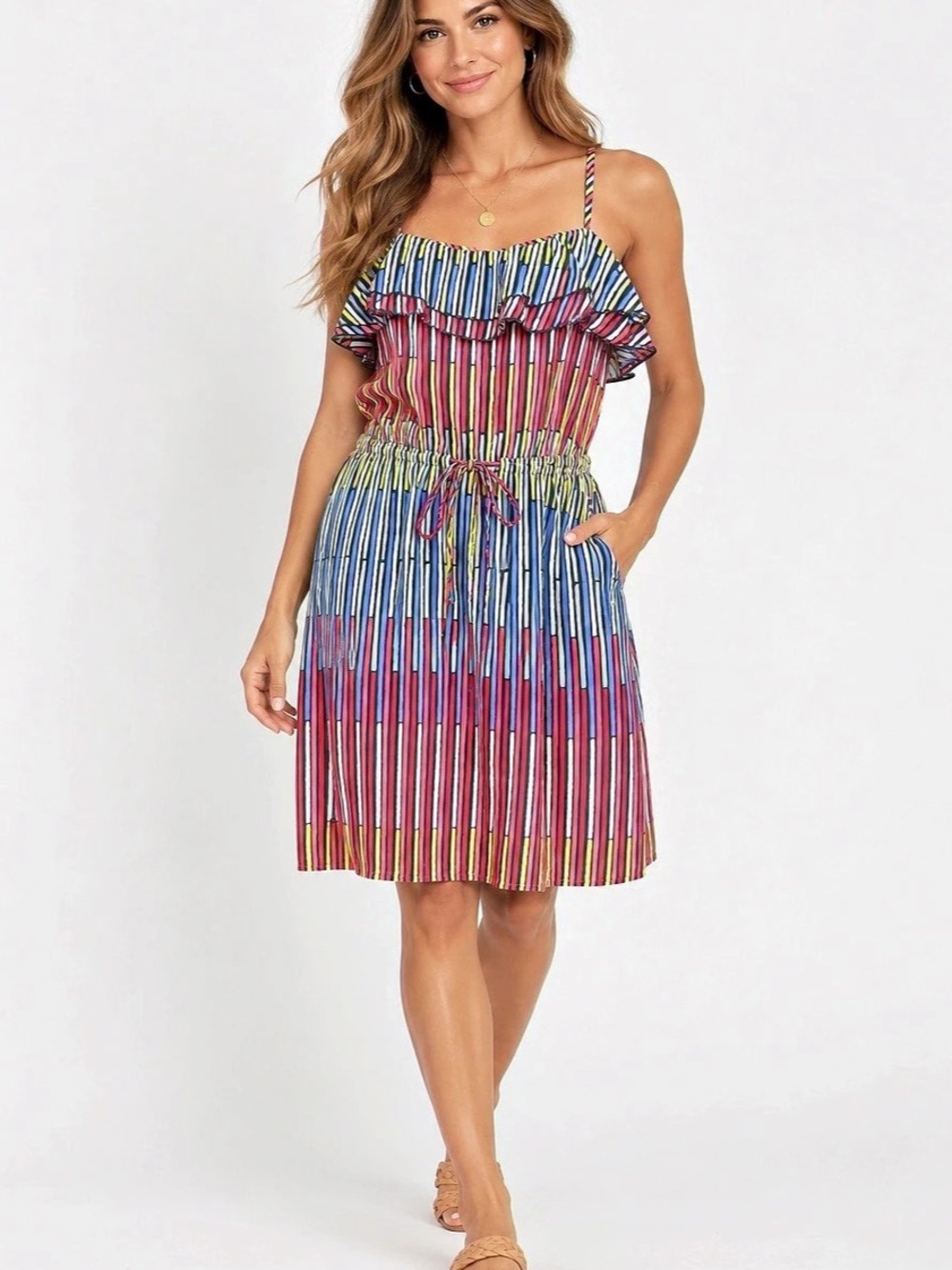 Gap Multicolor Striped Dress Size Medium